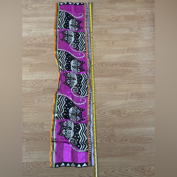 Laurel Burch Cat Silk Scarf - Picture 3 of 5